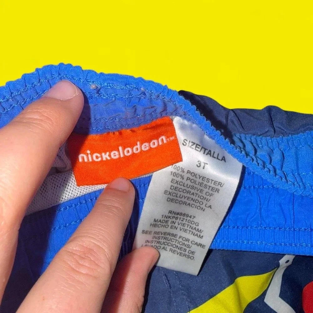 Nickelodeon PAW Patrol Boys Swim Trunks Size 3T Blue Chase Marshall Rubble